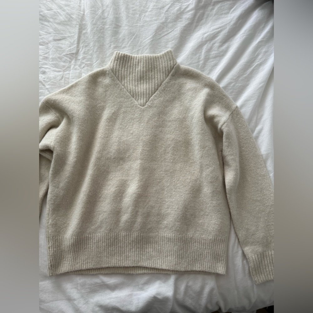 Wool blend pullover sweater